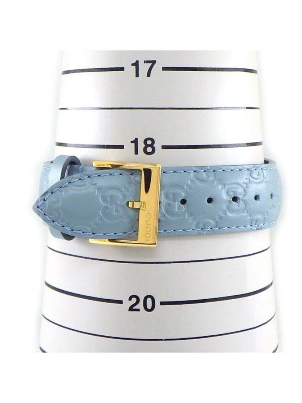 Gucci Watch G-Timeless 126.4 Blue Dial SS Leather Strap Quartz Analog
